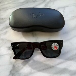 Rayban Mega Wayfarer Black Polarized Sunglasses